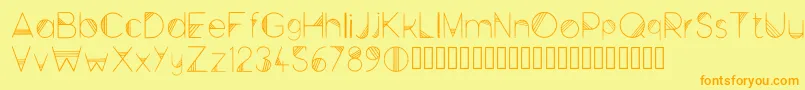 Space Regular Font – Orange Fonts on Yellow Background