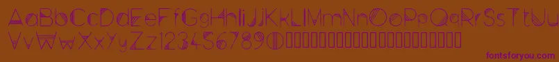Space Regular Font – Purple Fonts on Brown Background