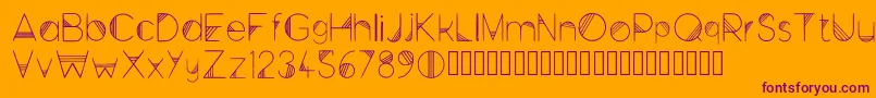 Space Regular Font – Purple Fonts on Orange Background