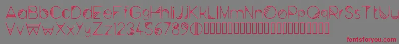 Space Regular Font – Red Fonts on Gray Background