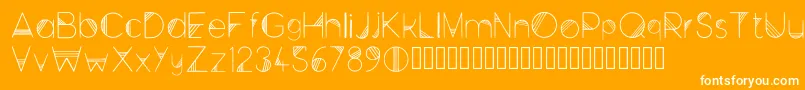 Space Regular Font – White Fonts on Orange Background