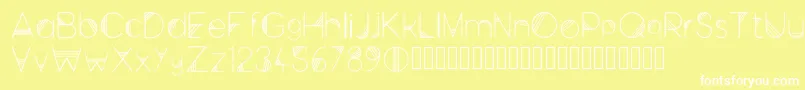 Space Regular Font – White Fonts on Yellow Background