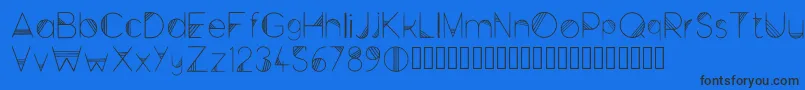 Space Regular Font – Black Fonts on Blue Background