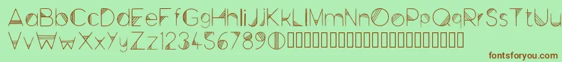 Space Regular Font – Brown Fonts on Green Background