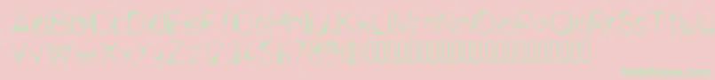 Space Regular-Schriftart – Grüne Schriften auf rosa Hintergrund