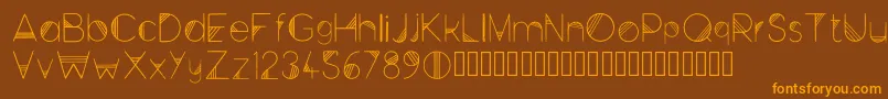 Space Regular Font – Orange Fonts on Brown Background
