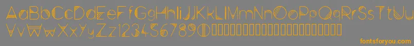 Space Regular-Schriftart – Orangefarbene Schriften auf grauem Hintergrund