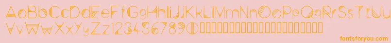 Space Regular Font – Orange Fonts on Pink Background