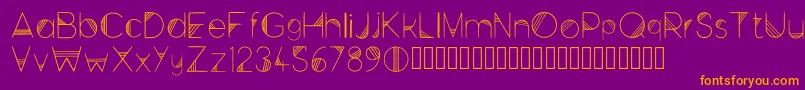 Space Regular Font – Orange Fonts on Purple Background