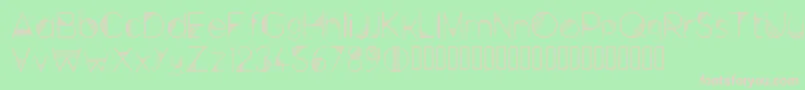 Space Regular Font – Pink Fonts on Green Background