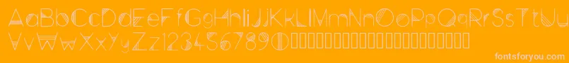 Space Regular Font – Pink Fonts on Orange Background