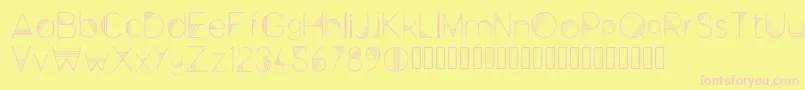 Space Regular Font – Pink Fonts on Yellow Background