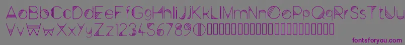 Czcionka Space Regular – fioletowe czcionki na szarym tle