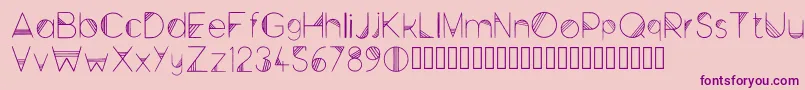 Space Regular Font – Purple Fonts on Pink Background