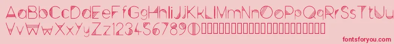 Space Regular Font – Red Fonts on Pink Background