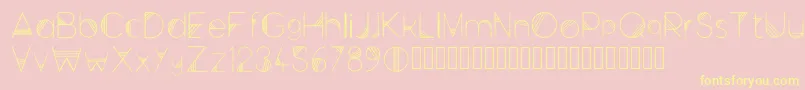 Space Regular Font – Yellow Fonts on Pink Background