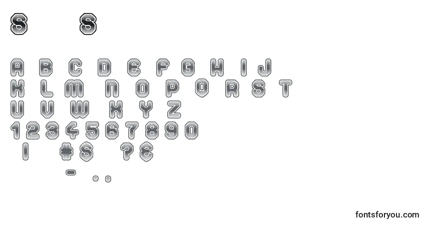 Schriftart Space Sport – Alphabet, Zahlen, spezielle Symbole