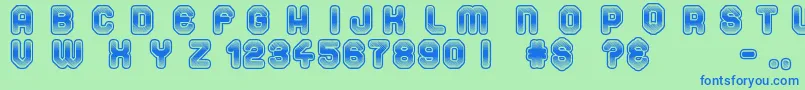 Space Sport Font – Blue Fonts on Green Background