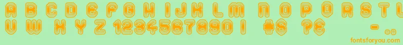 Space Sport Font – Orange Fonts on Green Background