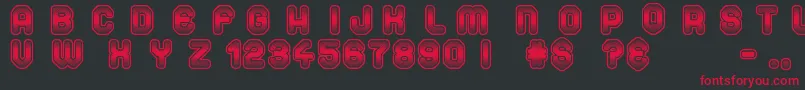 Space Sport Font – Red Fonts on Black Background
