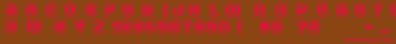 Space Sport Font – Red Fonts on Brown Background