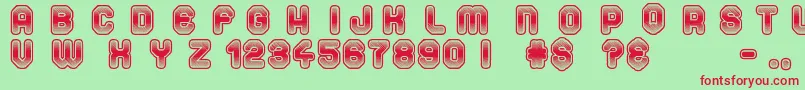 Space Sport Font – Red Fonts on Green Background