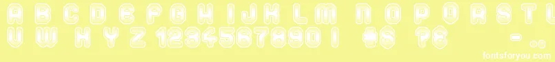 Space Sport Font – White Fonts on Yellow Background