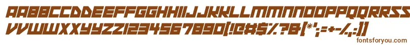 Fonte Space Squadron Italic – fontes marrons