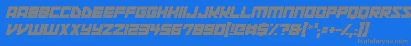 Шрифт Space Squadron Italic – серые шрифты на синем фоне