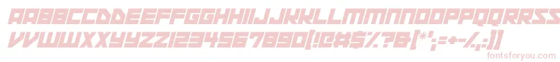 Шрифт Space Squadron Italic – розовые шрифты на белом фоне