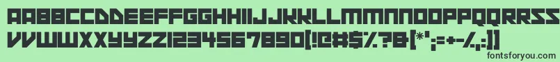 Space Squadron Font – Black Fonts on Green Background