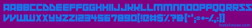 Space Squadron Font – Blue Fonts on Purple Background