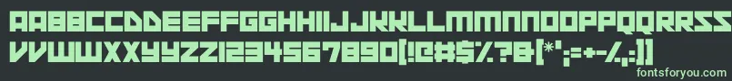 Space Squadron Font – Green Fonts on Black Background