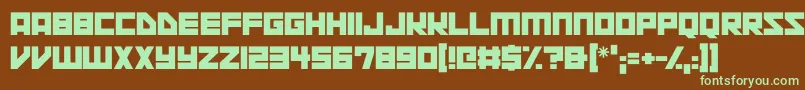 Space Squadron Font – Green Fonts on Brown Background