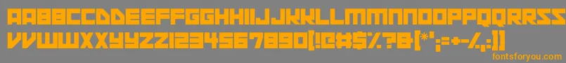 Space Squadron Font – Orange Fonts on Gray Background