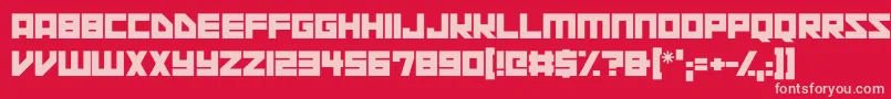 Space Squadron Font – Pink Fonts on Red Background