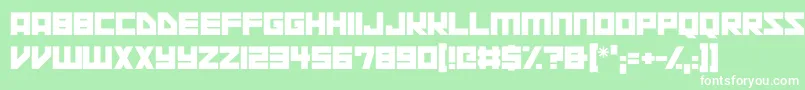 Space Squadron Font – White Fonts on Green Background