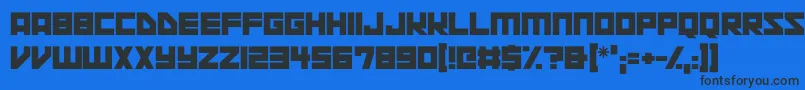 Space Squadron Font – Black Fonts on Blue Background