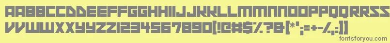 Space Squadron Font – Gray Fonts on Yellow Background