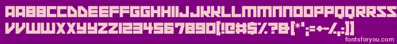 fuente Space Squadron – Fuentes Rosadas Sobre Fondo Morado