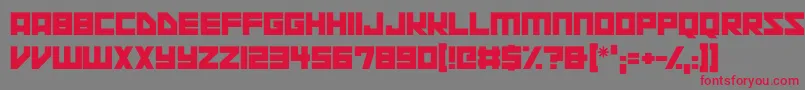 Space Squadron Font – Red Fonts on Gray Background