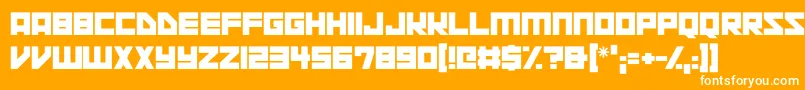 Space Squadron Font – White Fonts on Orange Background