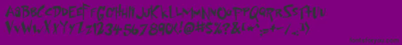 space up yer life-fontti – mustat fontit violetilla taustalla