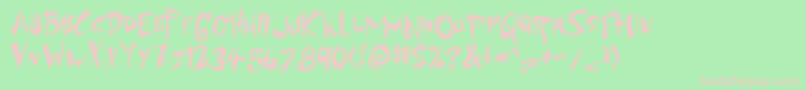 space up yer life Font – Pink Fonts on Green Background