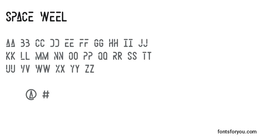 Fuente Space Weel - alfabeto, números, caracteres especiales