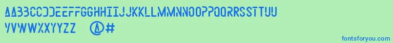 Space Weel Font – Blue Fonts on Green Background