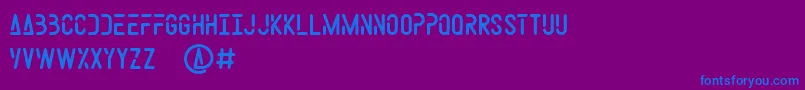 Czcionka Space Weel – niebieskie czcionki na fioletowym tle