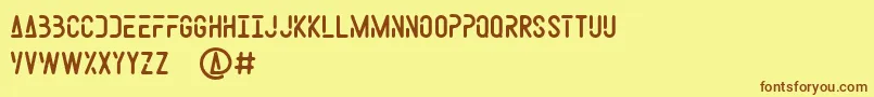Space Weel Font – Brown Fonts on Yellow Background