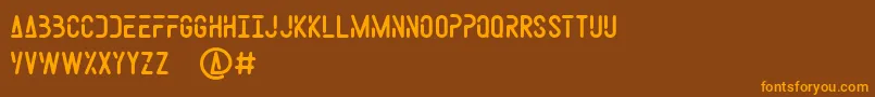 Шрифт Space Weel – оранжевые шрифты на коричневом фоне