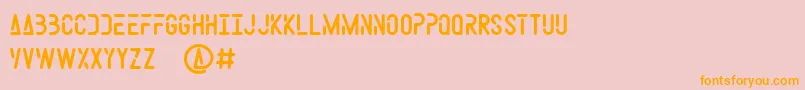 Space Weel Font – Orange Fonts on Pink Background